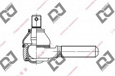 DJ PARTS de1008 -  Наконечник поперечной рулевой тяги